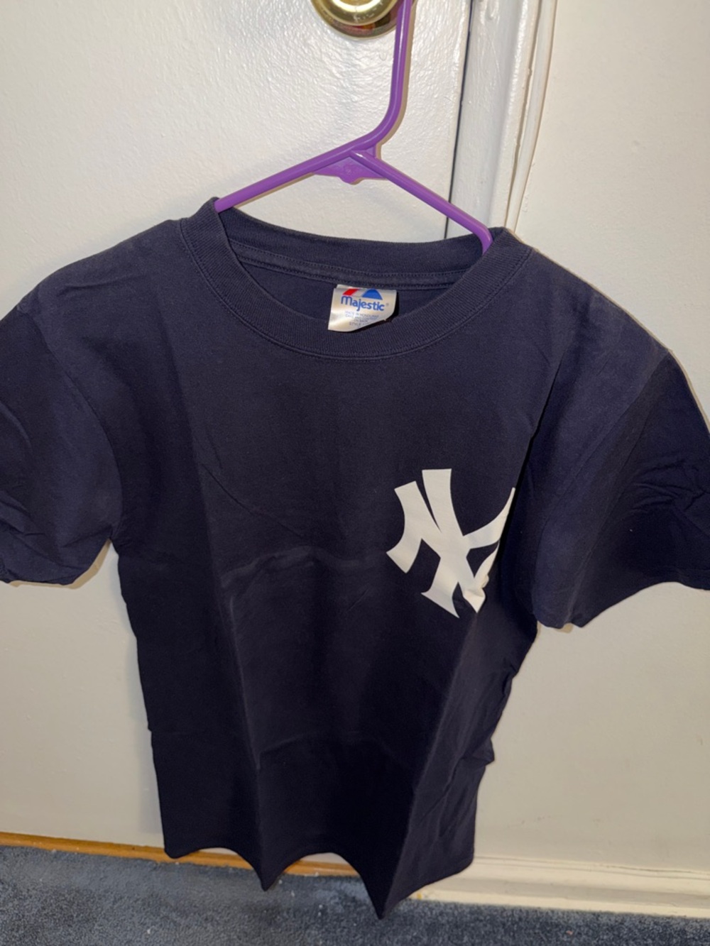 Majestic Navy Kids New York Yankees Pocket Logo Tee
